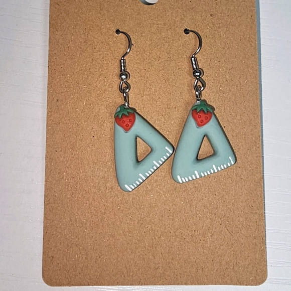 Jewelry - Strawberry Triangle Earrings